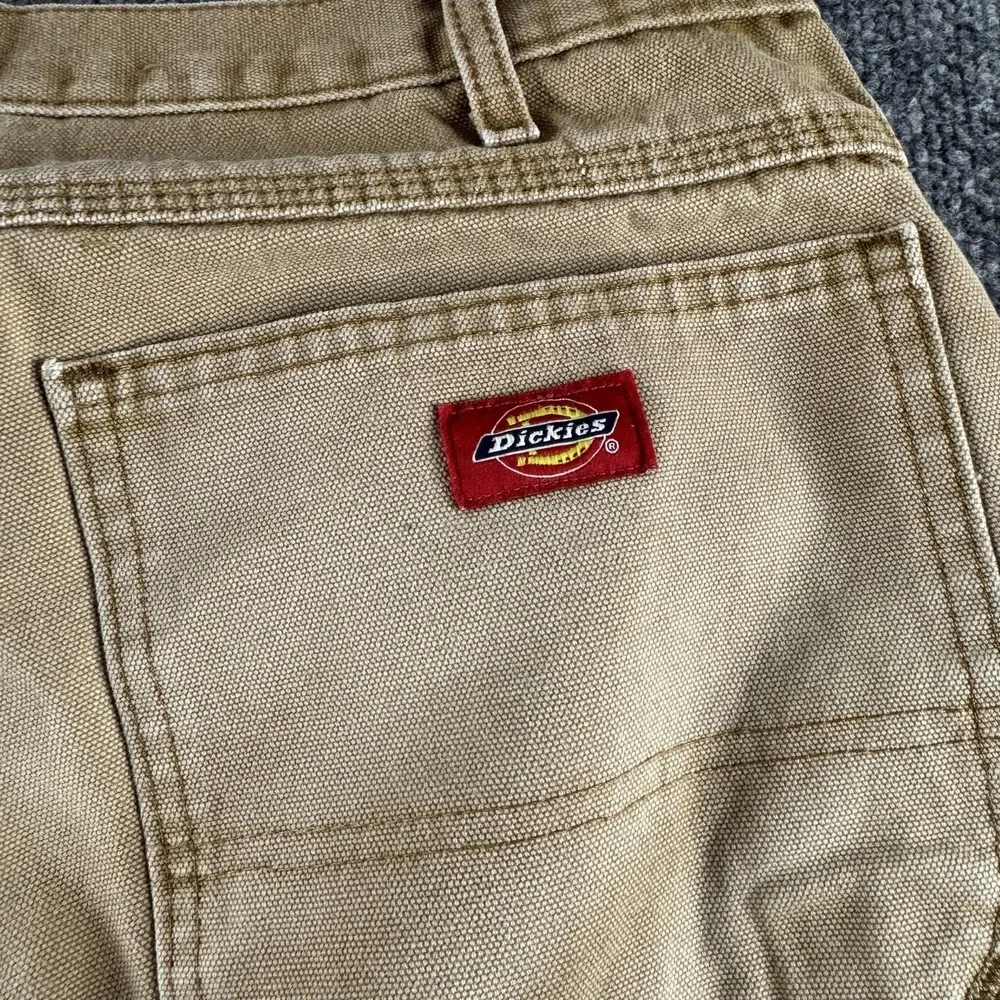 Dickies Pants Mens 36x29 Beige Canvas Carpenter Workwear Utility Faded 90s Y2K
